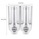 Ver imagem 4 de Dispenser Duplo Sabonete Liquido Kit 26 Unidades Alcool Gel Shampoo Banheiro Shopping Hotel Restaura