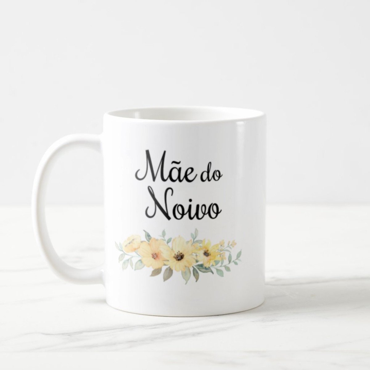 Caneca Para Mãe Do Noivo Lembrança De Casamento - Floral - 2