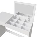 Ver imagem 6 de Penteadeira Mesa Escrivaninha Paris com Espelho e Porta Jóias - Branco