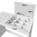 Ver mais imagens de Penteadeira Mesa Escrivaninha Paris com Espelho e Porta Jóias - Branco