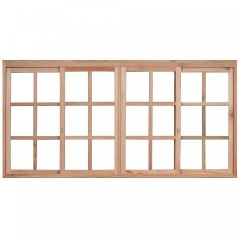 Janela de Madeira de Correr 120x240cm com Caixilho 9,4cm Ewk 394 Rondosul