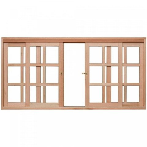 Janela de Madeira de Correr 100x150cm com Caixilho 9,4cm Ewk 394 Rondosul