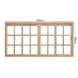 Janela de Madeira de Correr 100x150cm Com Caixilho 9,4cm  EWK 394 Rondosul  - 4
