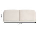 Ver imagem 3 de Painel Cabeceira de Cama Box Luna Casal 140X Veludo Bege:Veludo Bege