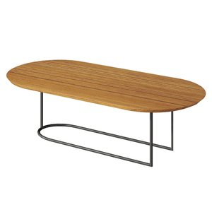 Mesa de Centro Pinifarina Maior Lâmina Natural de Madeira Pollo Decor