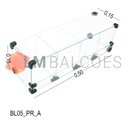 Ver imagem 2 de Baleiro Expositor Preto de Vidro - 0,50 X 0,15 X 0,15m