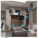 Ver imagem 5 de Quarto de Solteiro com Guarda Roupas e Mesa de Cabeceira Paris Luciane Móveis