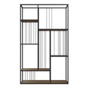 Ver imagem 5 de Kit 2 Estantes Multiuso de Livros Industrial Aço 202CMX144CM Málaga Yescasa Marrom