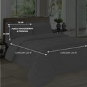 Ver imagem 4 de Jogo de Cama Casal 5 Peças com Edredom e Porta Travesseiros Cinza Casa Dona