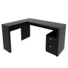Mesa para Escritório com 2 Gavetas Me4129 Preto Tecnomobili - 1
