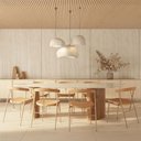 Ver imagem 2 de Cadeira Mesa Jantar Estofada Industrial Encosto Curvado 2 Un Cor:caramelo com Champagne