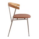 Ver imagem 6 de Cadeira Mesa Jantar Estofada Industrial Encosto Curvado 2 Un Cor:caramelo com Champagne