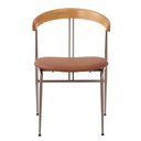 Ver imagem 4 de Cadeira Mesa Jantar Estofada Industrial Encosto Curvado 2 Un Cor:caramelo com Champagne