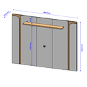 Ver imagem 3 de Conjunto Juquehy Rack Painel Tv Sala Estar com Led Orgânico Mdf:cinamomo/off White