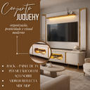 Ver imagem 2 de Conjunto Juquehy Rack Painel Tv Sala Estar com Led Orgânico Mdf:cinamomo/off White