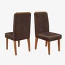 Conjunto Mesa de Jantar Luna Carvalho/Creme com 6 Cadeiras Elen DJ Móveis Luna e Elen - 5