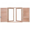 Ver imagem 2 de Janela de Madeira Veneziana 100x80cm com Caixilho 12cm Ewk 140 Rondosul