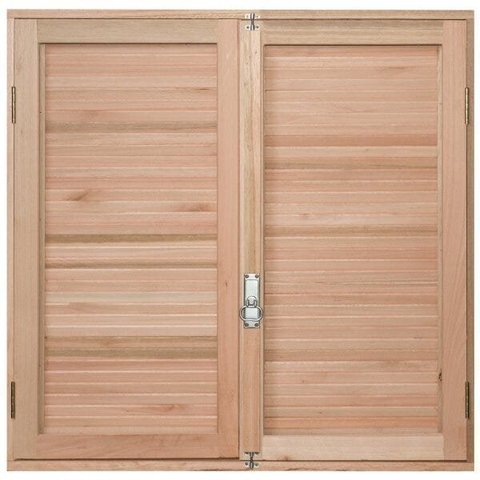 Janela de Madeira Veneziana 100x120cm com Caixilho 12cm Ewk 140 Rondosul