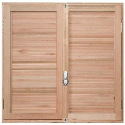 Janela de Madeira Veneziana 100x120cm com Caixilho 12cm Ewk 140 Rondosul