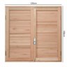 Janela de Madeira Veneziana 100x120cm Com Caixilho 12cm   EWK 140 Rondosul - 4