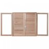 Janela de Madeira Veneziana 100x120cm Com Caixilho 12cm   EWK 140 Rondosul - 3