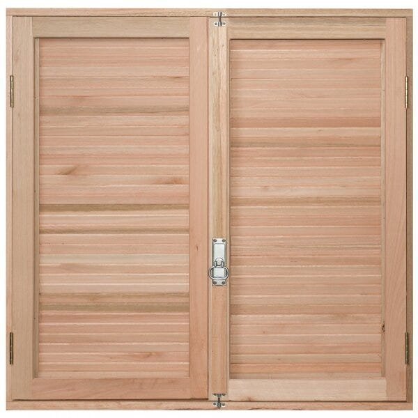 Janela de Madeira Veneziana 120x100cm Com Caixilho 8,5cm  EWK 140 Rondosul 