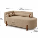 Ver imagem 3 de Sofá Orgânico Recamier Elegance Couro Legitimo