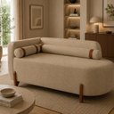 Ver imagem 1 de Sofá Orgânico Recamier Elegance Couro Legitimo