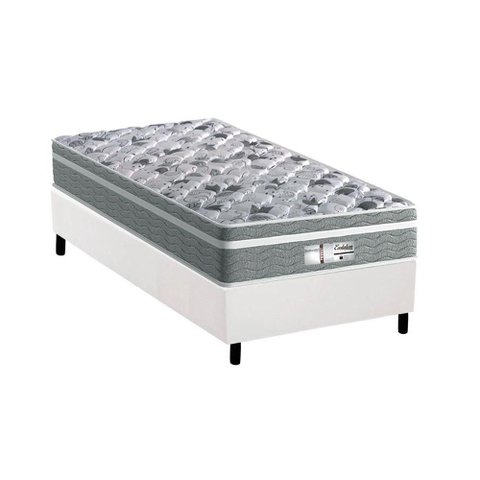 Cama Box Solteiro: Colchão Molas Ensacadas Probel MasterPocket Evolution + Base CRC Courano White(88