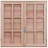 Janela de Madeira Veneziana 100x80cm Com Caixilho 12cm   EWK 150 Rondosul - 1