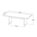 Ver imagem 3 de Conjunto Mesa Tamburato 204,2cm para Escritório e Reunião com Armário e Nicho Marrom/Nogal/Preto Artany