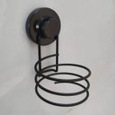 Ver imagem 3 de Suporte Porta Secador de Cabelo Preto com Ventosa de Parede Aço Faciliti Schmitt