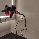 Ver imagem 2 de Suporte Porta Secador de Cabelo Preto com Ventosa de Parede Aço Faciliti Schmitt