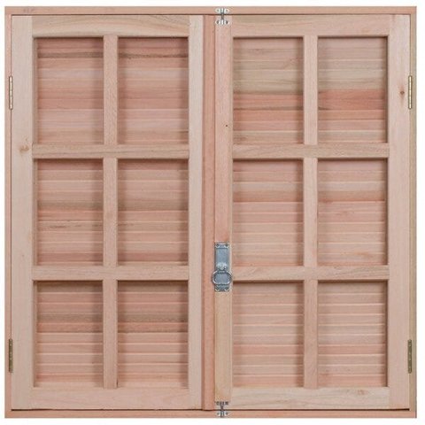 Janela de Madeira Veneziana 100x120cm com Caixilho 12cm Ewk 150 Rondosul