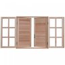 Janela de Madeira Veneziana 100x140cm com Caixilho 12cm Ewk 150 Rondosul - 2