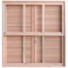 Janela de Madeira Veneziana 100x80cm Com Caixilho e Guilhotina EWK G990 Rondosul  - 1