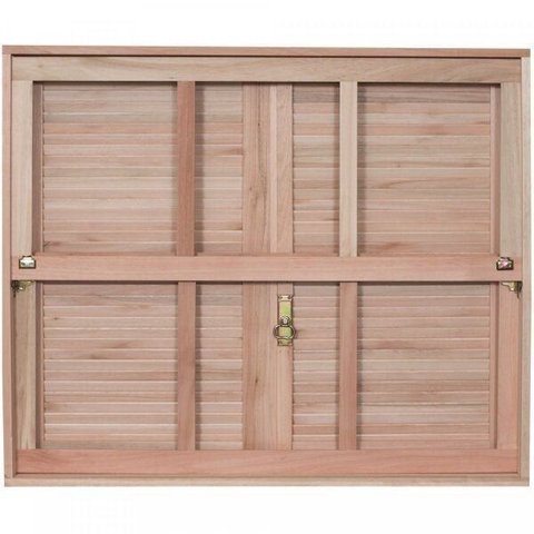 Janela de Madeira Veneziana 120x100cm com Caixilho e Guilhotina Ewk G990 Rondosul