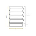 Ver imagem 4 de Vitro Basculante Brilhante 100x80 Linha Esmeralda Vidro Canelado