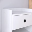 Ver imagem 4 de Mesa de Cabeceira Compacta Retrô Mudo Canto Cama Decore Quarto Com Gaveta-Varias Cores - Branco