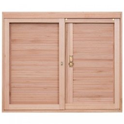 Janela de Madeira Veneziana 100x80cm Com Caixilho 12cm  EWK 200 Rondosul  - 1
