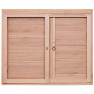 Janela de Madeira Veneziana 100x80cm Com Caixilho 12cm  EWK 200 Rondosul 