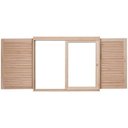 Ver imagem 2 de Janela de Madeira Veneziana 100x80cm com Caixilho 12cm Ewk 200 Rondosul