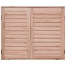 Janela de Madeira Veneziana 100x80cm Com Caixilho 12cm  EWK 200 Rondosul  - 3
