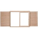 Ver imagem 2 de Janela de Madeira Veneziana 100x100cm com Caixilho 12cm Ewk 200 Rondosul