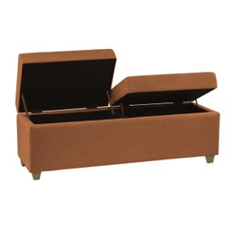 Recamier Bau Madri 1,20m Veludo Terracota - Inova Decorações - 1