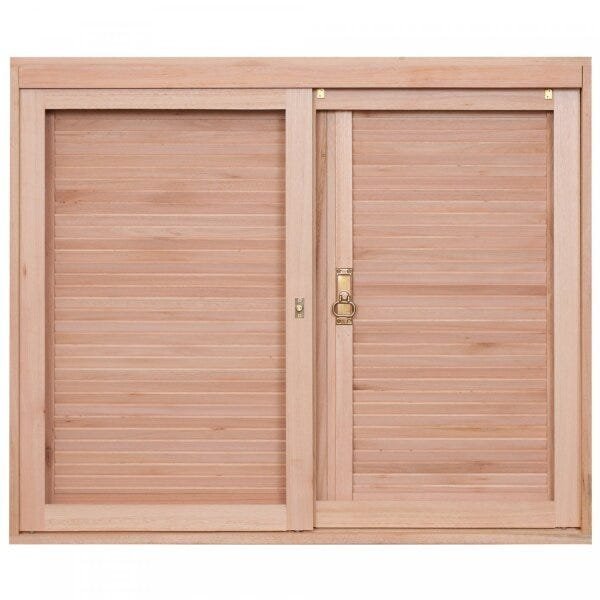Janela de Madeira Veneziana 120x120cm Com Caixilho 12cm EWK 200 Rondosul Menor preço em Janela de Madeira Veneziana 120x120cm Com Caixilho 12cm EWK 200 Rondosul