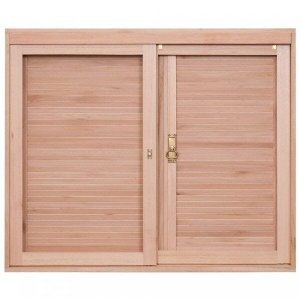 Janela de Madeira Veneziana 120x120cm com Caixilho 12cm Ewk 200 Rondosul