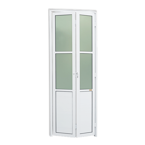 Porta Alumínio Camarão Lambril/Vidro e.L25 Branco 60 V.Boreal Brimak