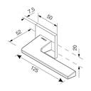 Ver imagem 5 de Fechadura Externa Pado Sara Quadrada 40mm Cromada Escovada Externa