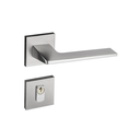 Ver imagem 2 de Fechadura Externa Pado Sara Quadrada 40mm Cromada Escovada Externa
